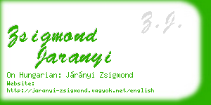 zsigmond jaranyi business card